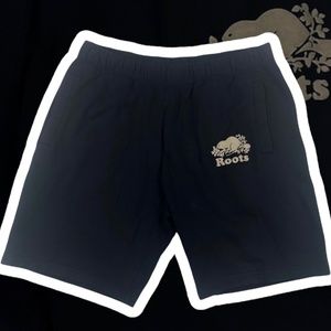 Roots Navy Blue Sweat Shorts - Medium